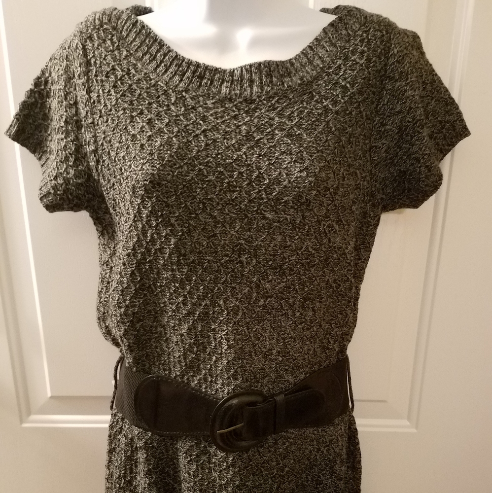 a.n.a Knit Belted Sweater Dress